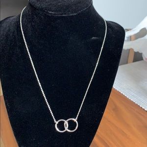 Sterling silver. Double circle